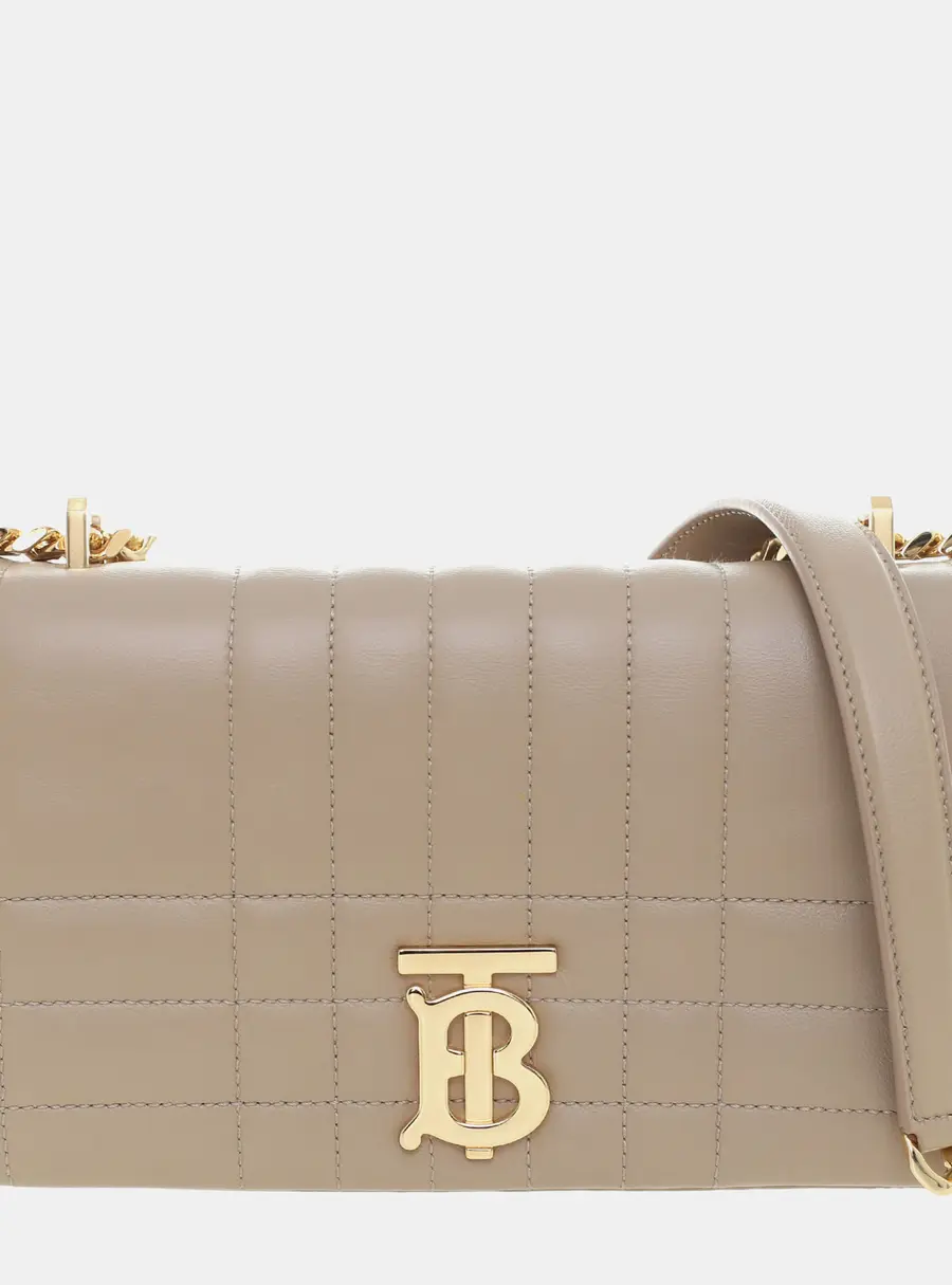 Burberry Beige Leather Small Lola Crossbody Bag