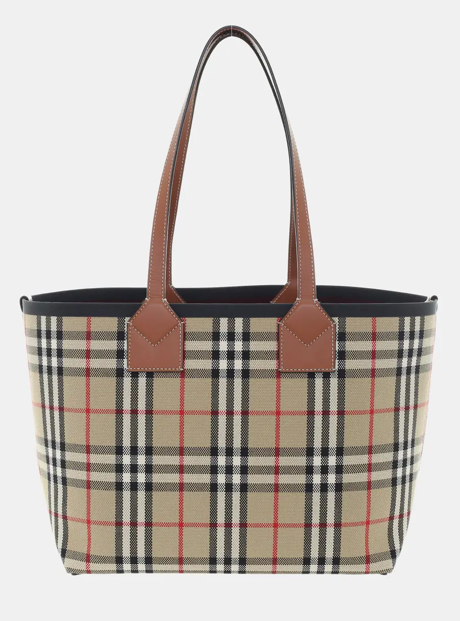 Burberry Multicolour Canvas Small London Tote Bag