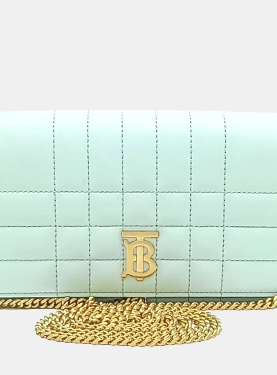 Burberry Green Leather Lola Crossbody Bag