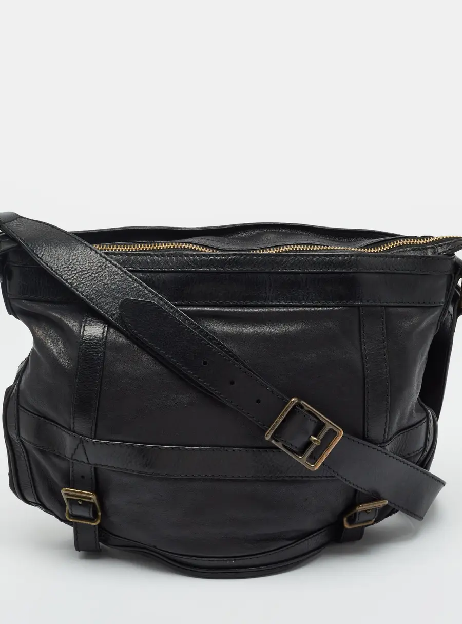 Burberry Pasmore Black Leather Messenger Bag