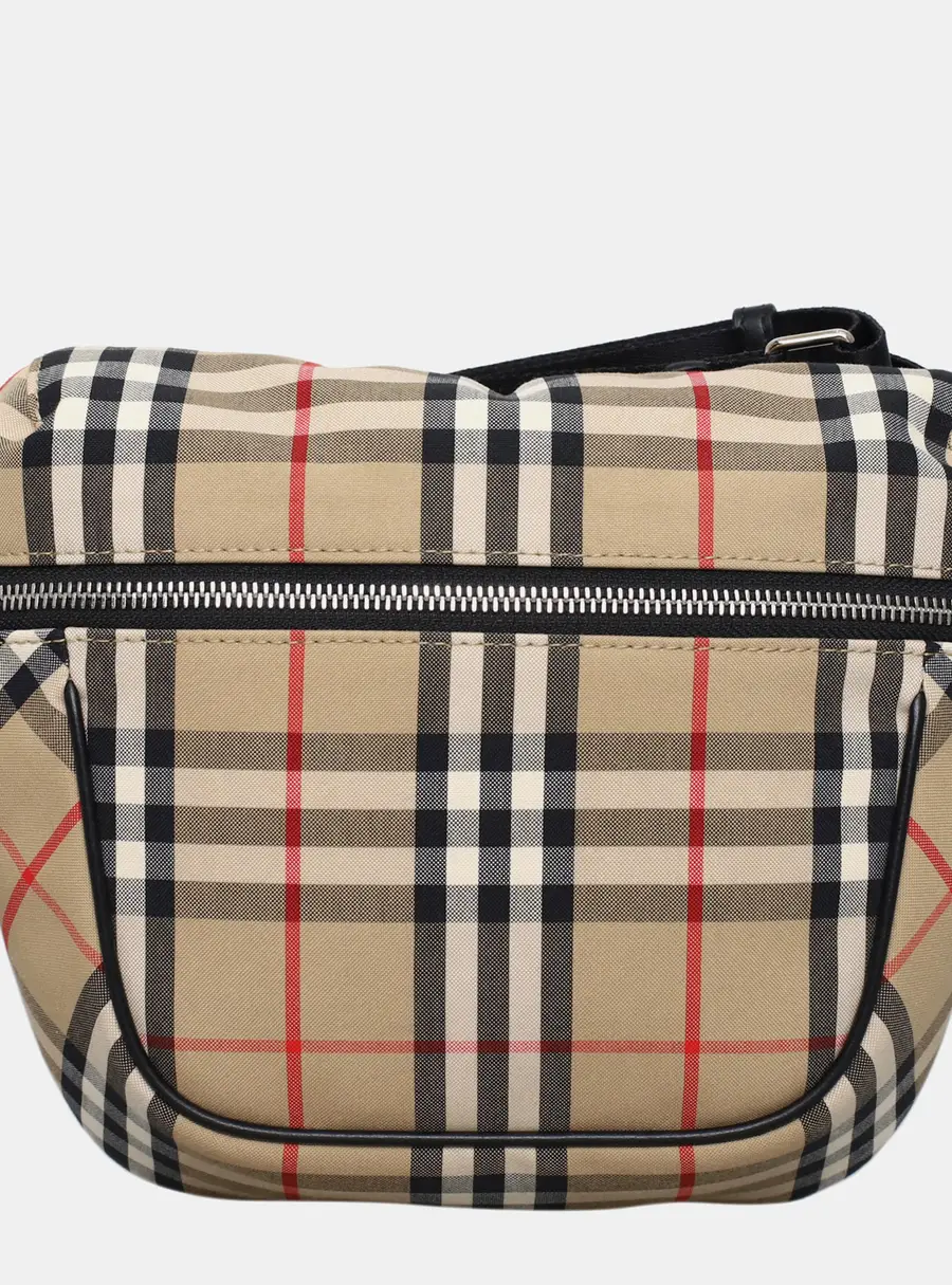 Burberry Archie Check Canvas Crossbody Bag