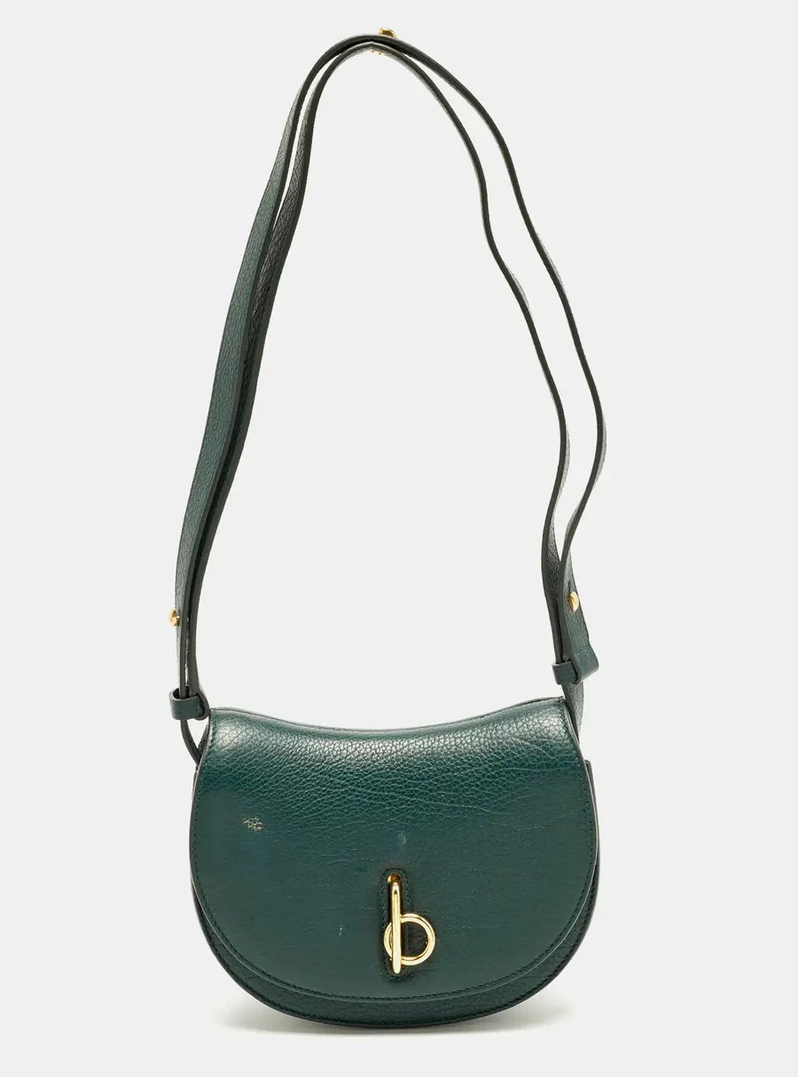 Burberry Rocking Horse Green Leather Crossbody Bag