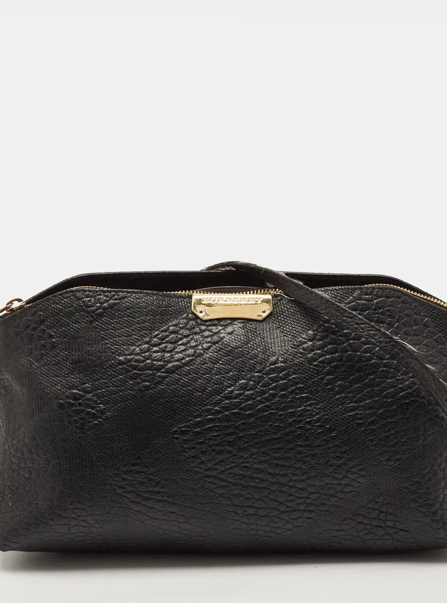 Burberry Chichester Black Grained Leather Crossbody Bag