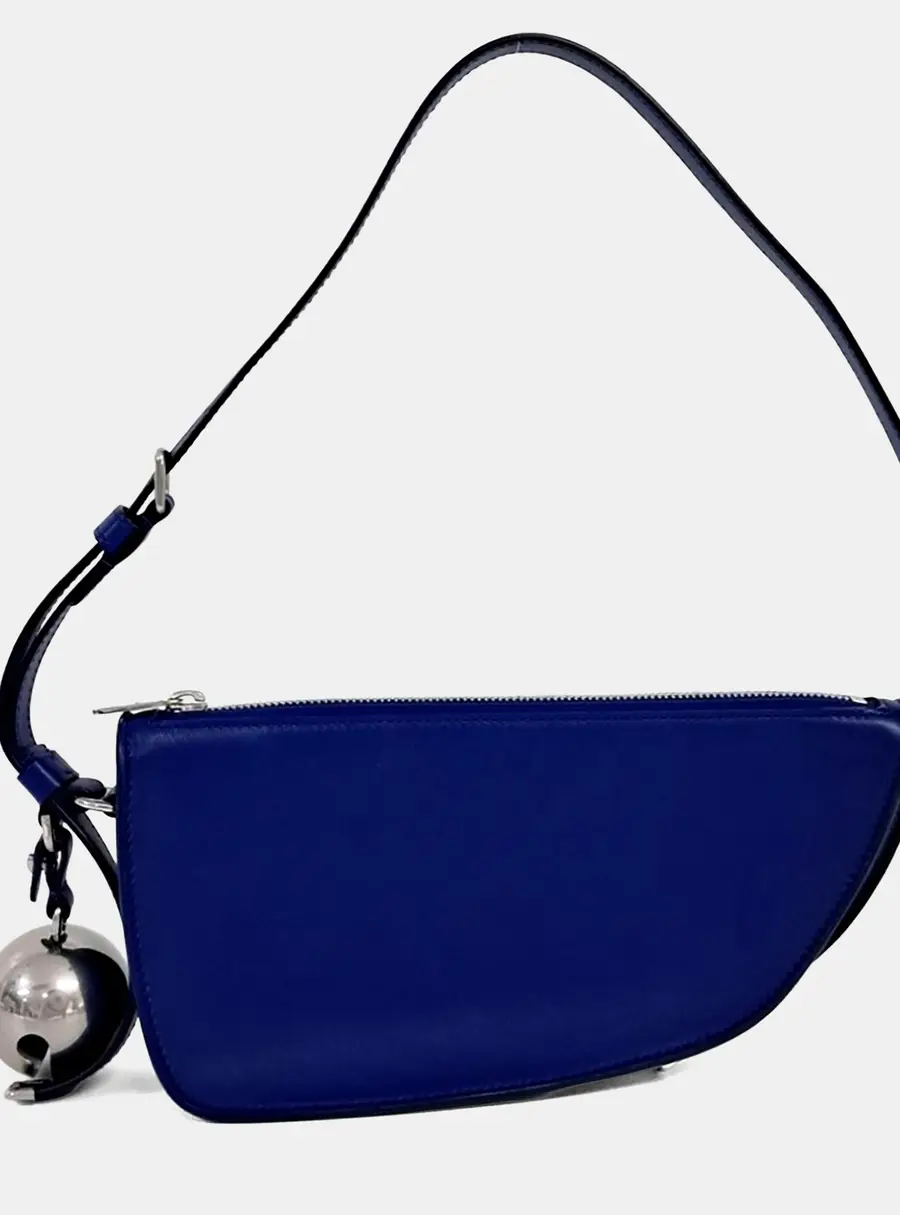 Burberry Shield Mini  Blue Leather  Slingback