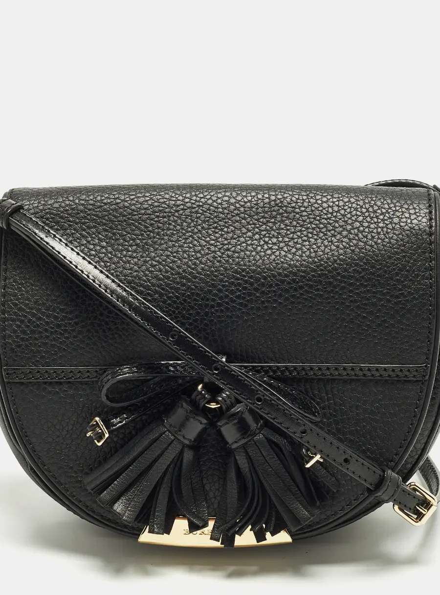 Burberry Maydown Black Leather Crossbody Bag