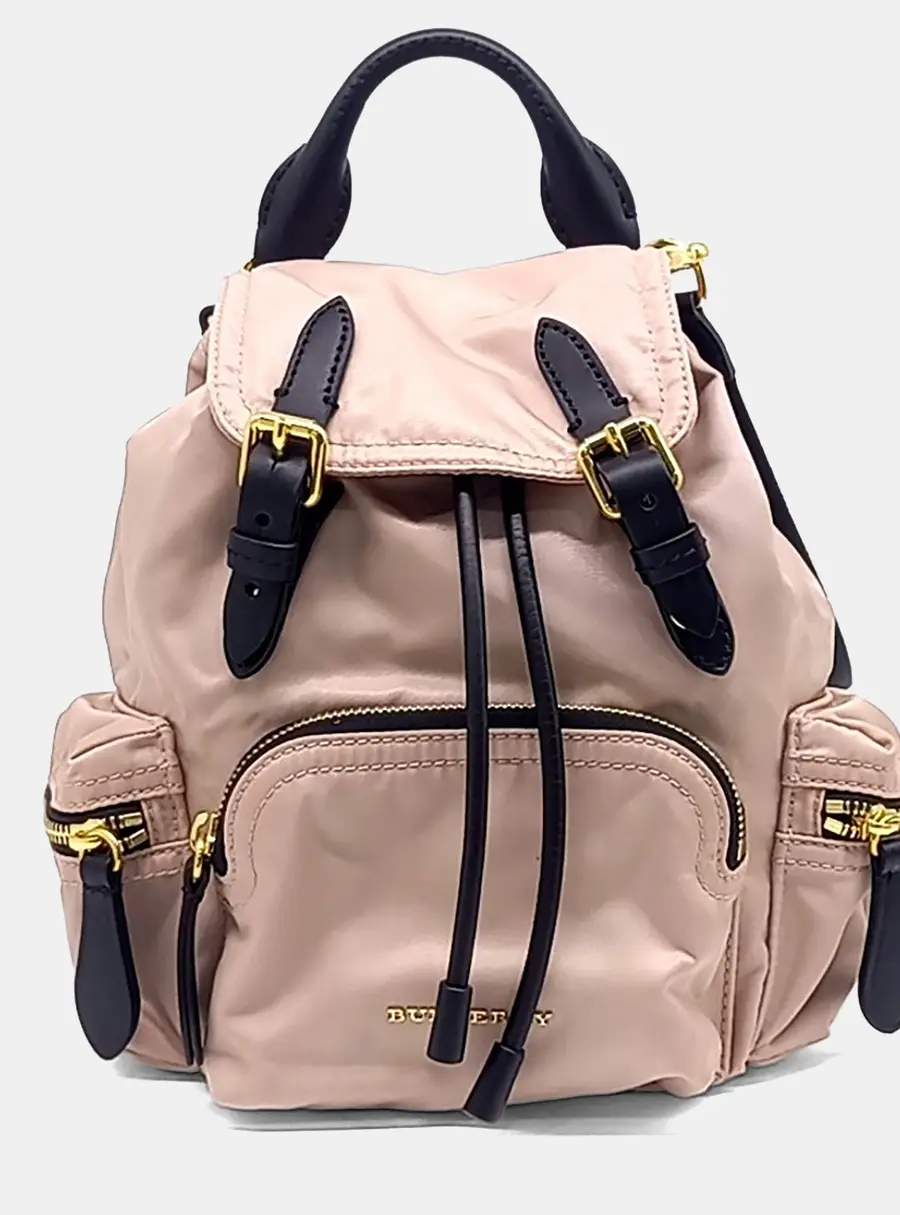 Burberry Rucksack Small Blush Nylon Leather Backpack Bag