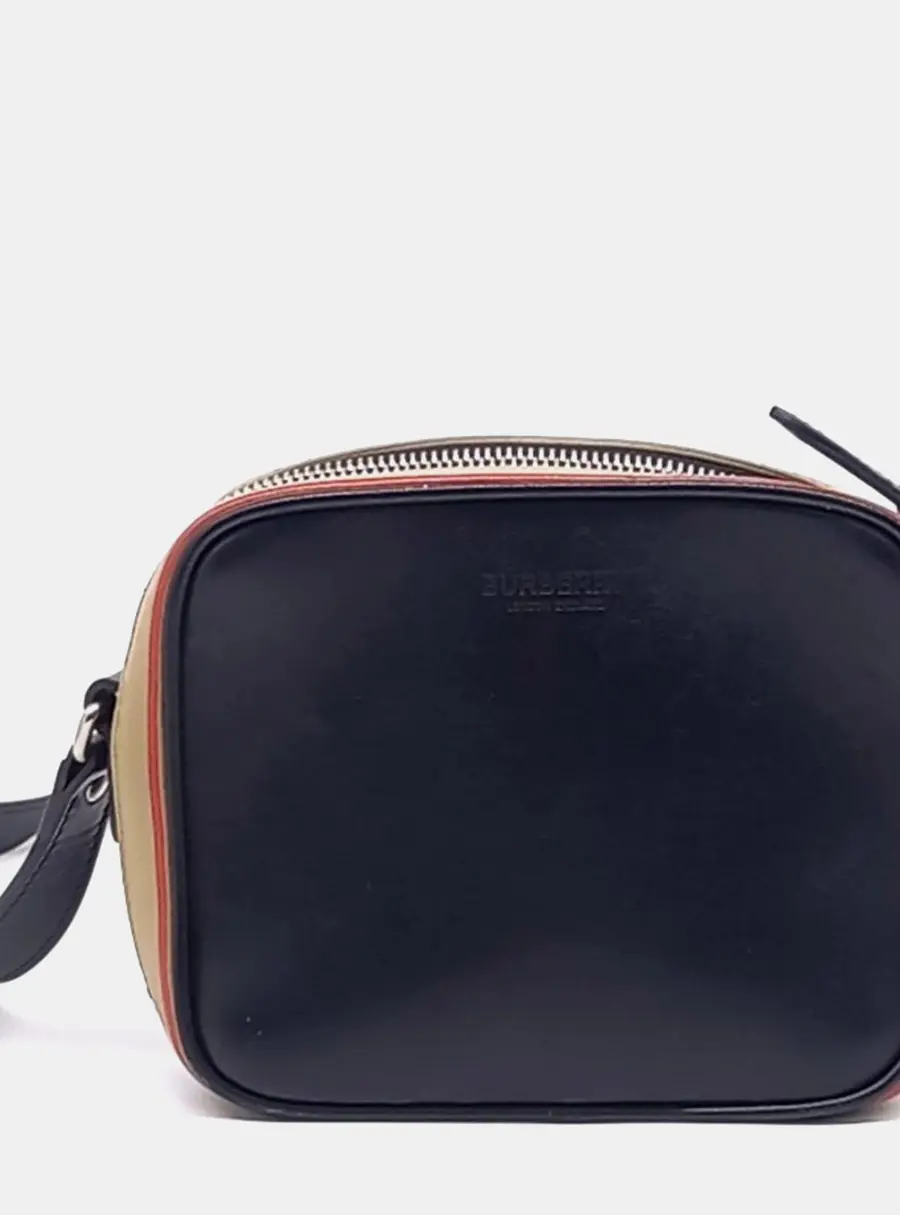 Burberry Black Leather Mini Crossbody bag