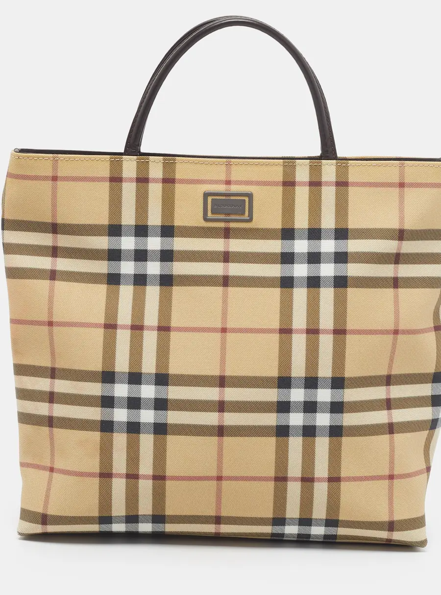 Burberry Beige Nova Check PVC Tote