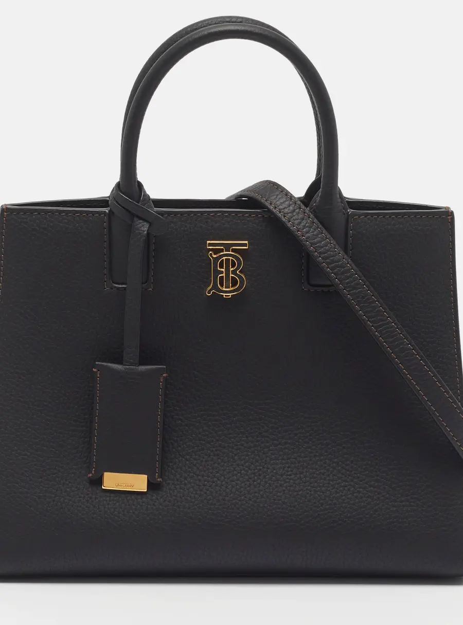 Burberry Frances Mini Black Leather Tote