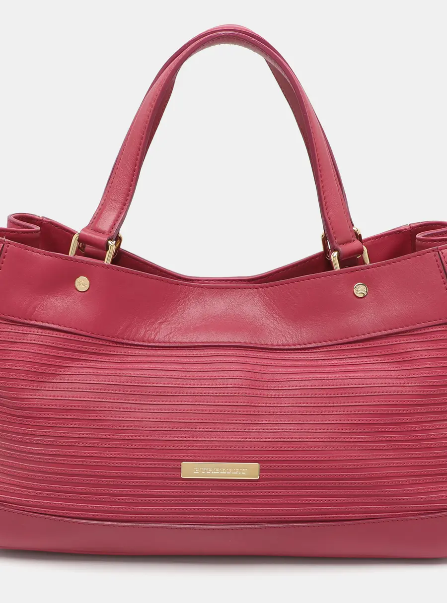 Burberry Ravensdon Pink Leather Tote