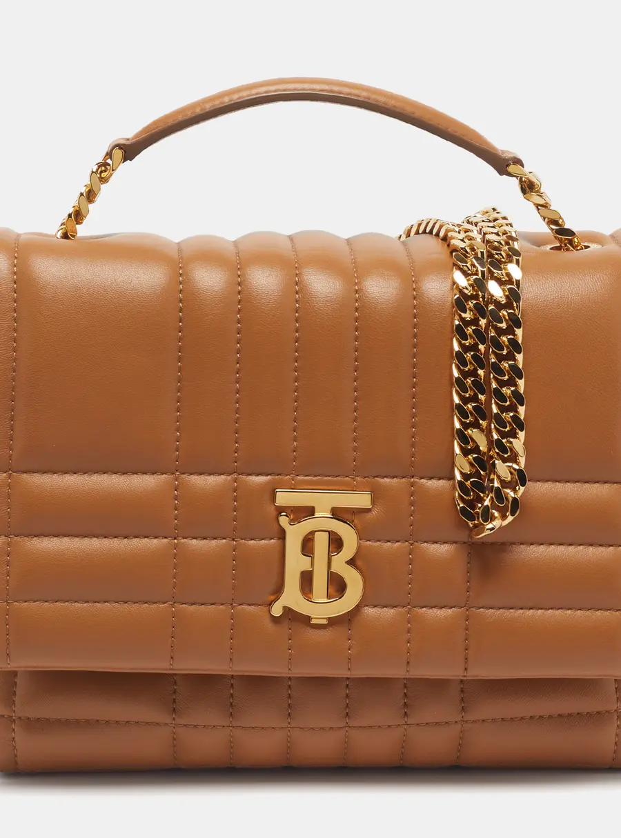 Burberry Lola Brown Leather Top Handle Bag