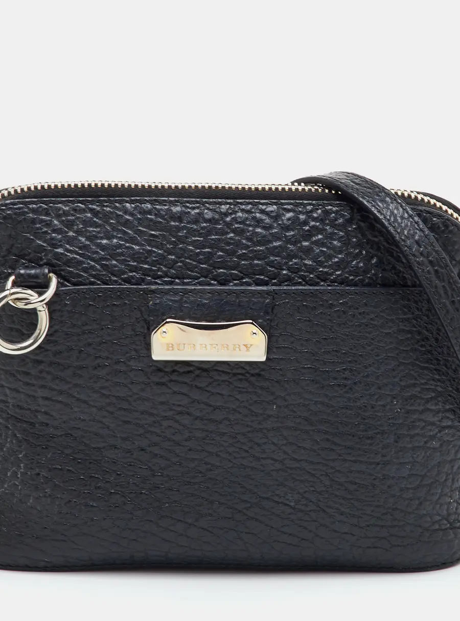 Burberry Harrogate Small Black Leather Crossbody Bag