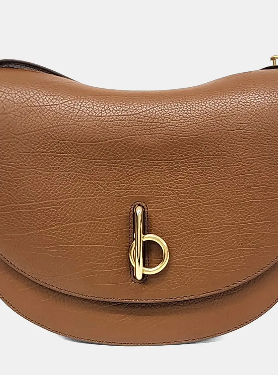 Burberry Brown Leather Medium Rocking Horse Bag GHW