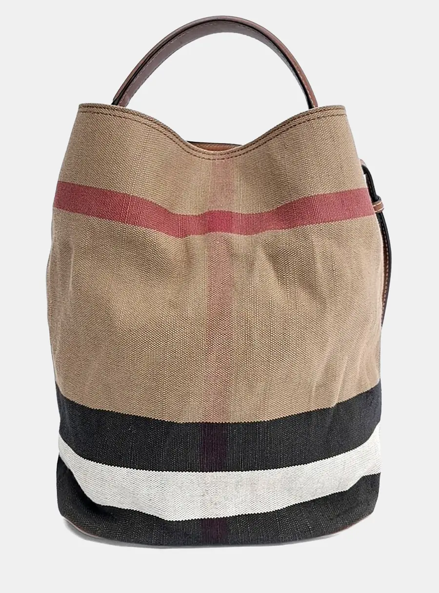 Burberry Beige Fabric Susanna Hobo Bag