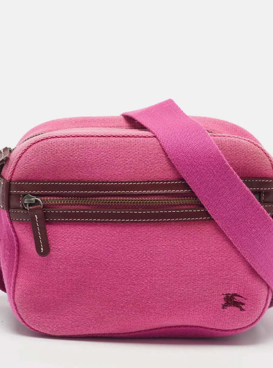 Burberry Blue Label Fuchsia Canvas Camera Bag