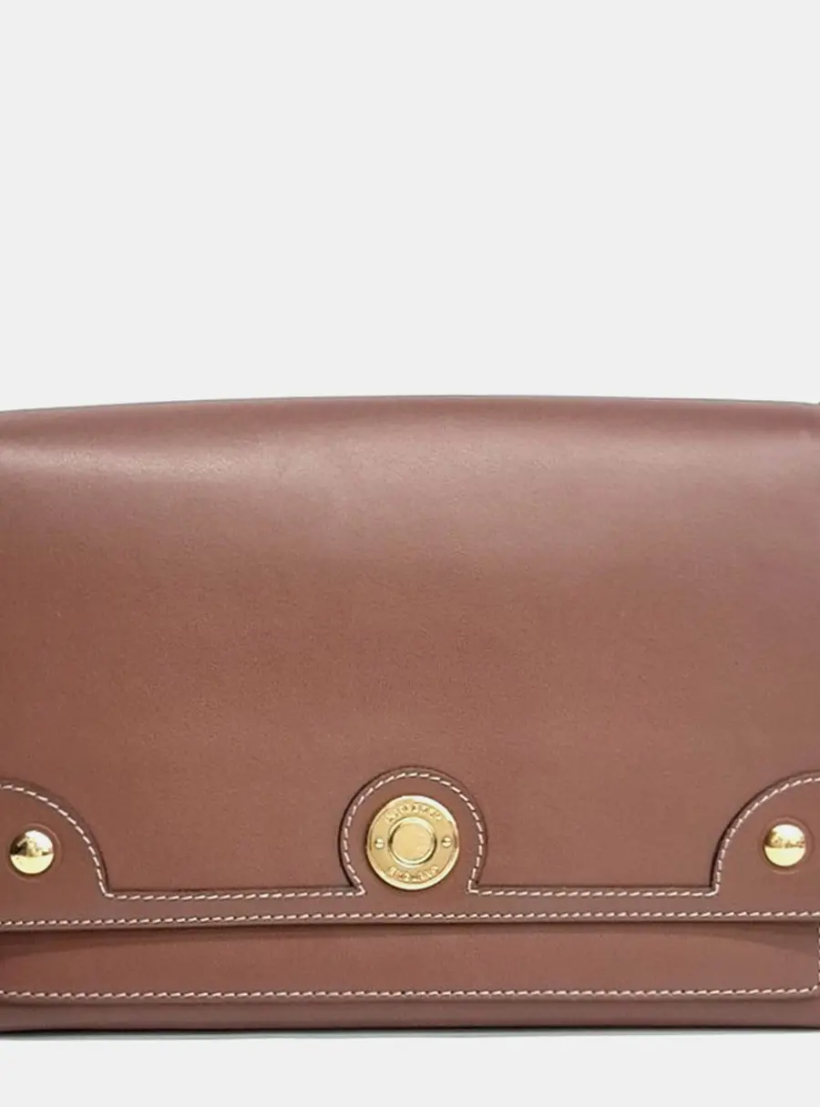 Burberry Brown Leather Note Crossbody Bag
