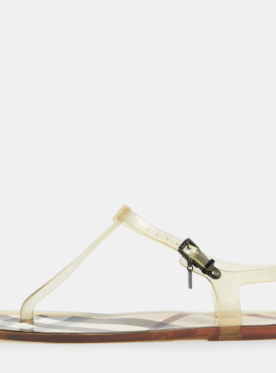 Burberry Transparent Jelly Thong Flats Size 41