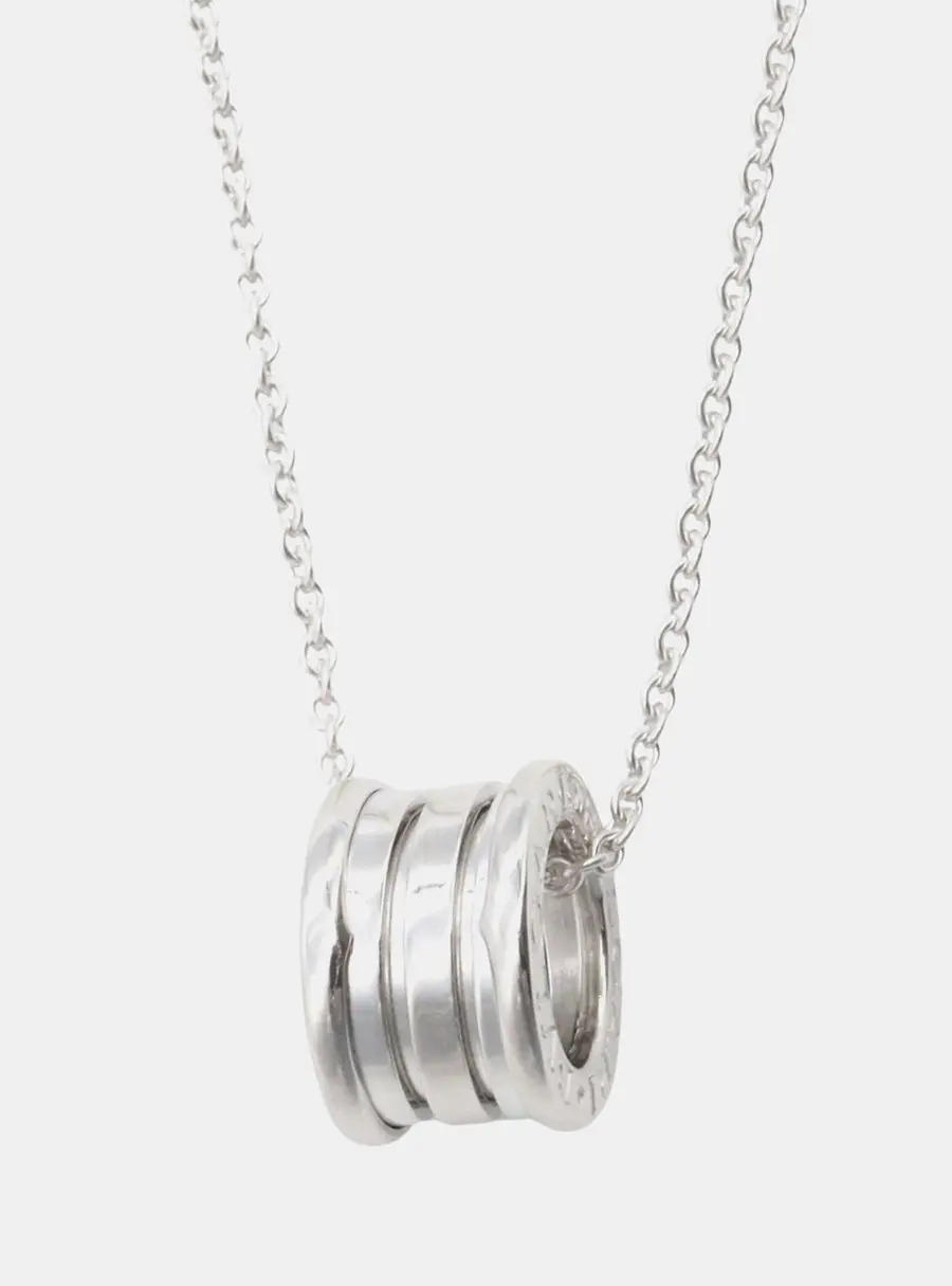 Bvlgari B.zero1 18k White Gold Women's Pendant Necklace
