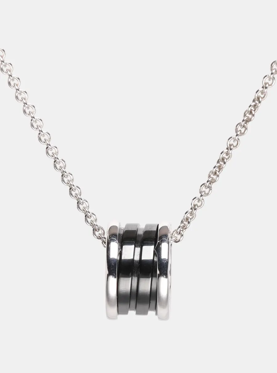 Bvlgari B. Zero1 Save the Children Ceramic Sterling Silver Pendant Necklace
