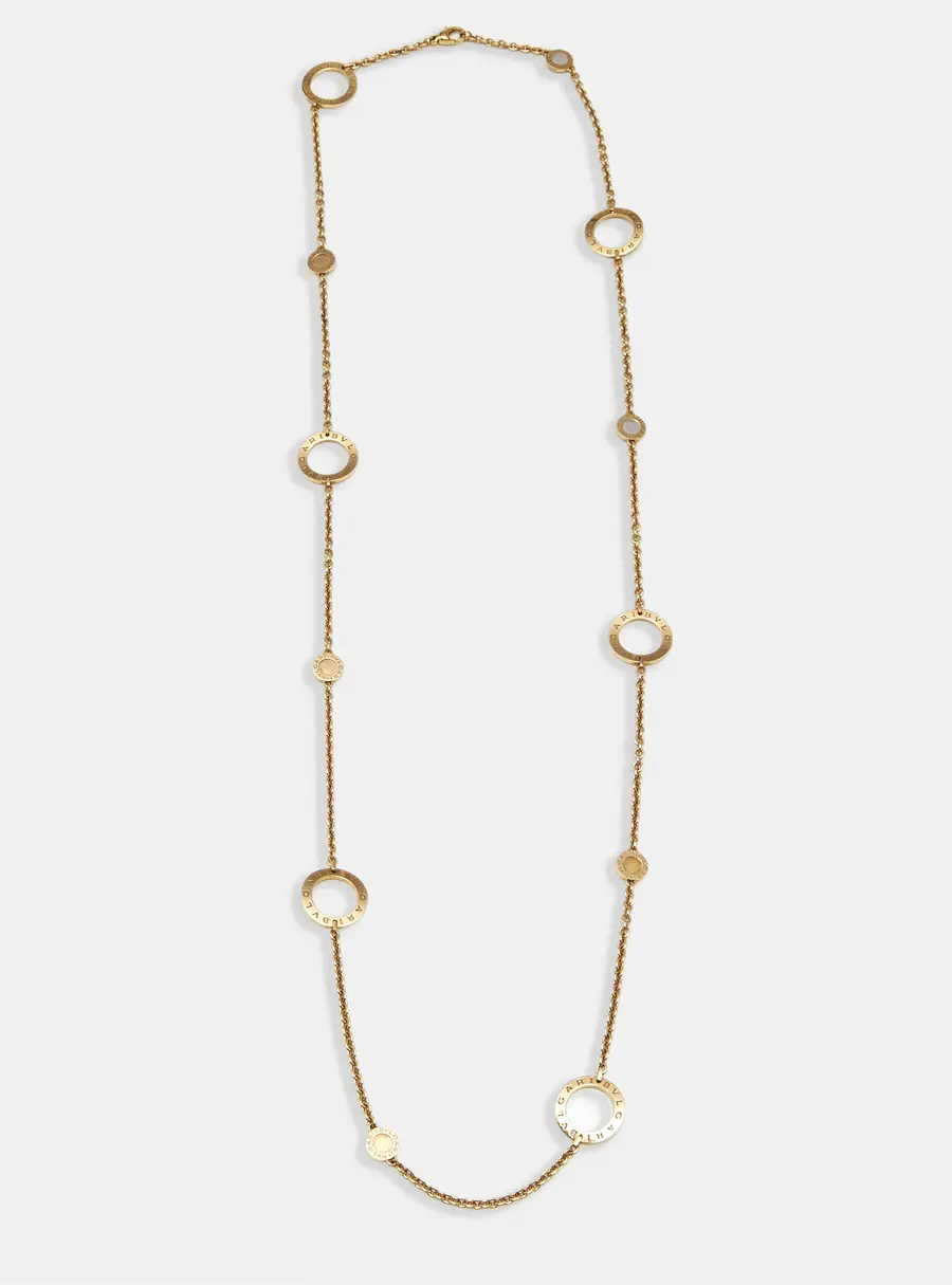 Bvlgari Bvlgari Circle Mother of Pearl 18k Yellow Gold Necklace