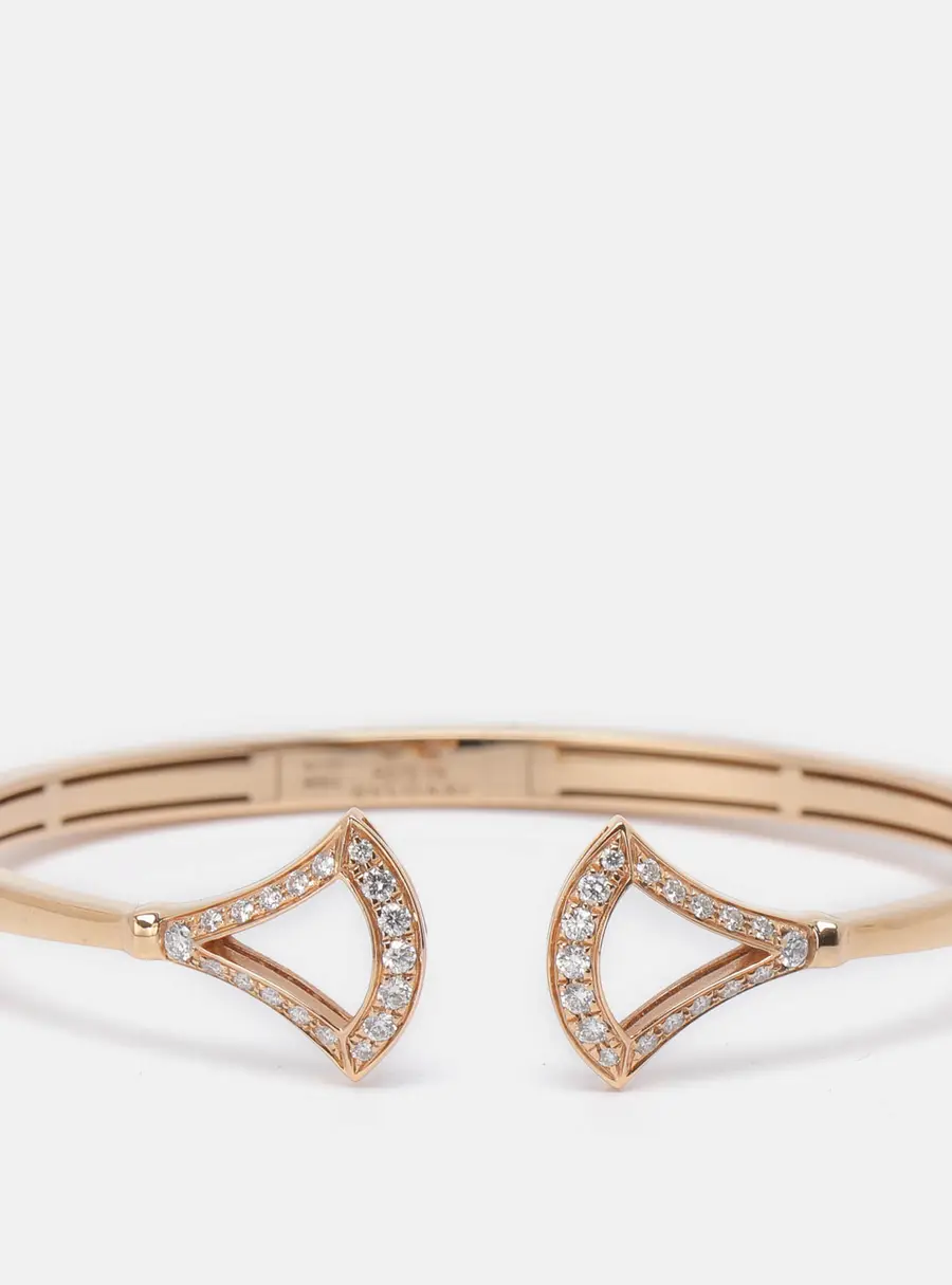 Bvlgari Divas' Dream Diamond 18k Rose Gold Bangle Bracelet cm