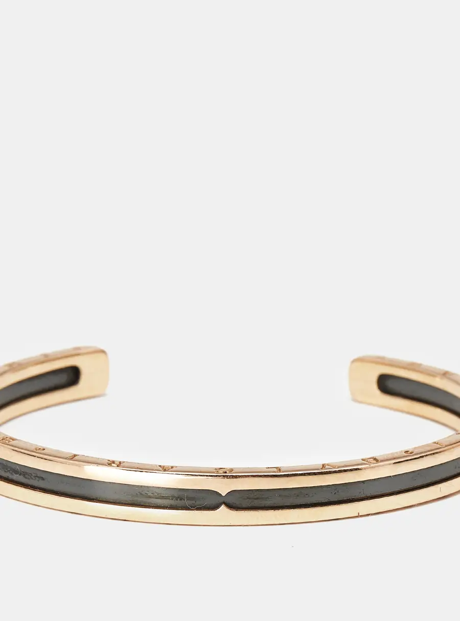 Bvlgari B.Zero1 Ceramic Diamond 18k Rose Gold Bracelet SM