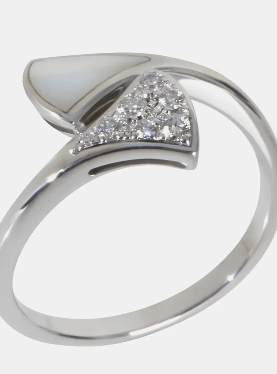Bvlgari Divas' Dream 18K White Gold, Diamond Ring EU 53