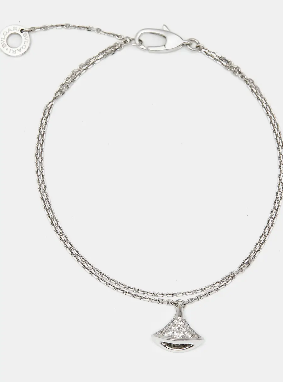 Bvlgari Divas' Dream Diamond 18k White Gold Charm Bracelet SM