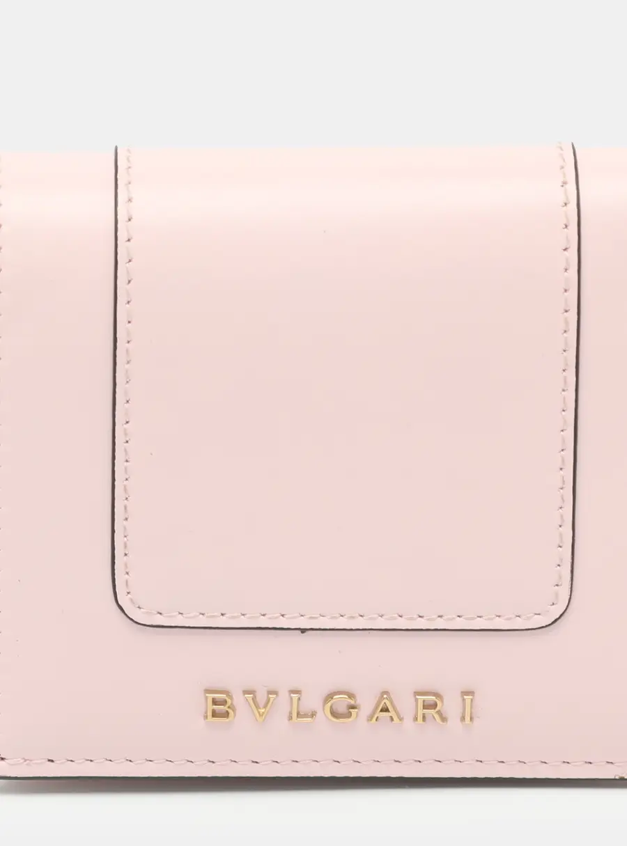 Bvlgari Serpenti Forever Pink Leather and Leather Bifold Wallet