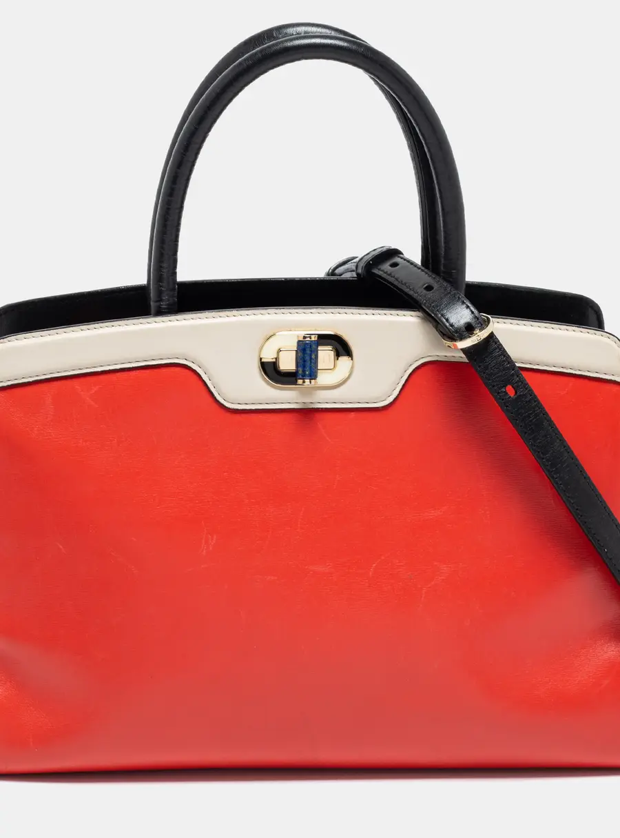 Bvlgari Isabella Rossellini Multicolor Leather Tote Bag