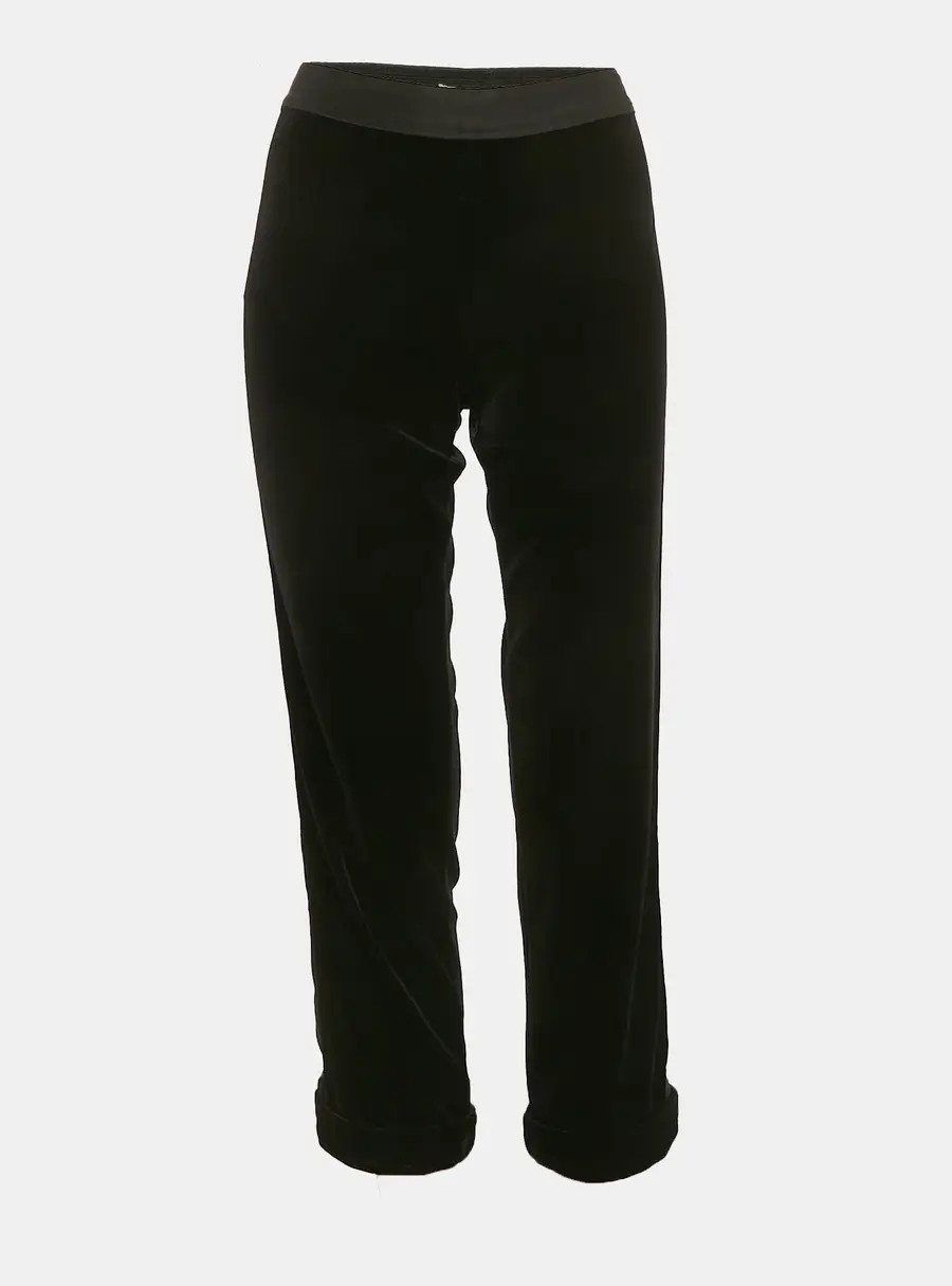 Bailey 44 Black Velvet Side Tape Detail Sabila Ponte Pants M