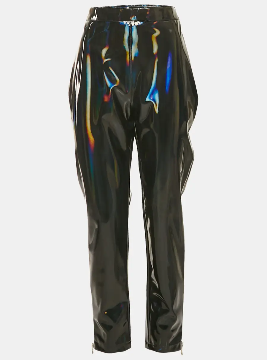 Balmain Black Iridescent Nylon Pants L