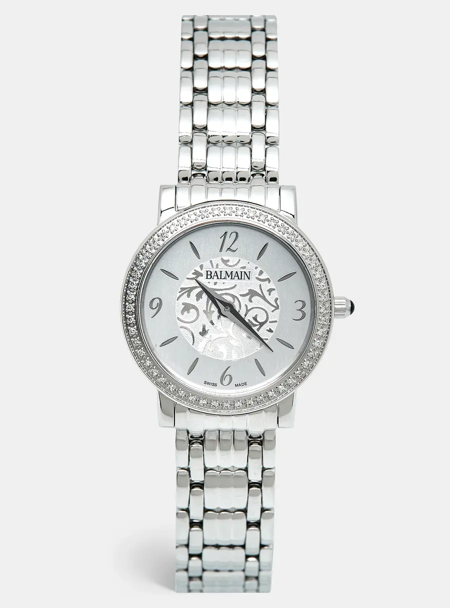 Balmain B1695 Silver Dial Stainless Steel Diamond Women's Wristwatch 29 mm