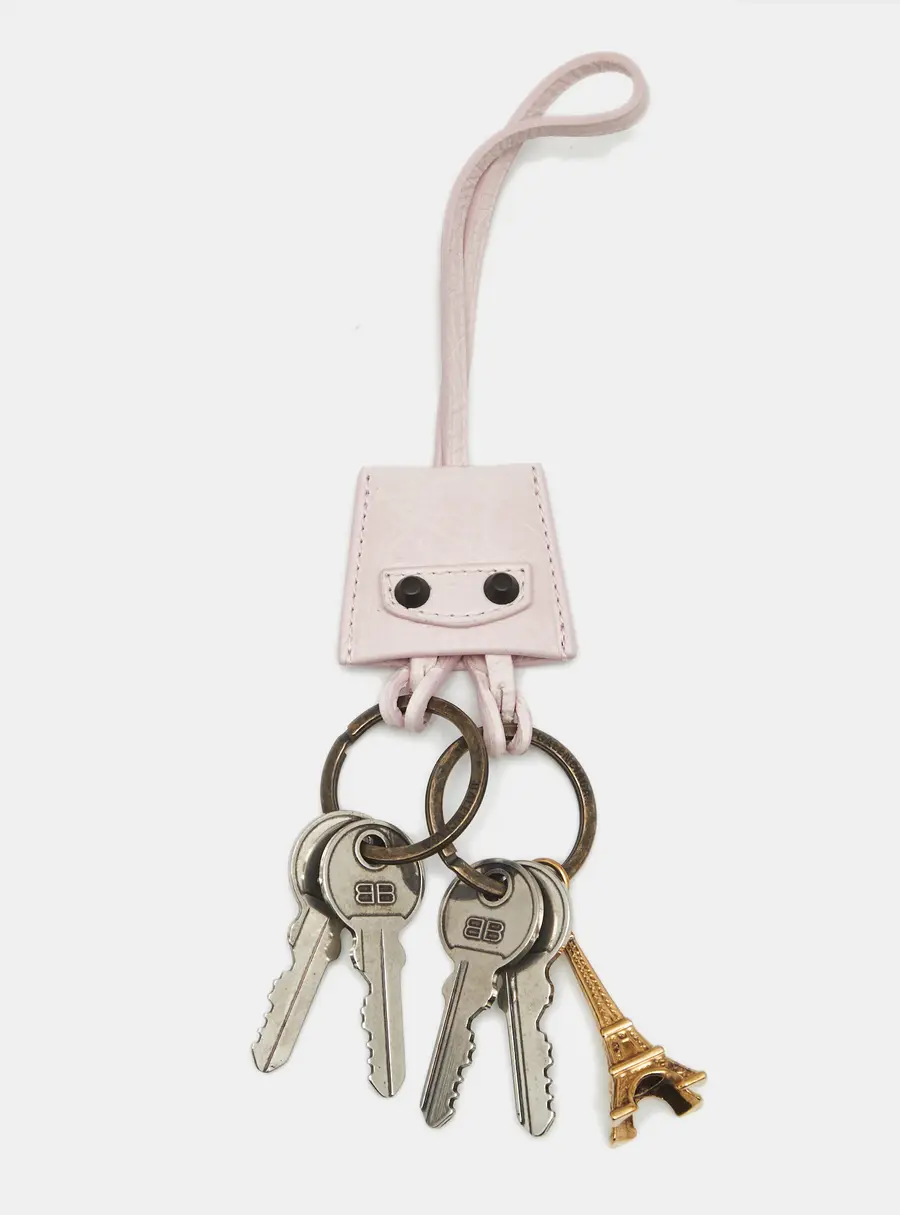 Balenciaga Le City Eiffel Pink Leather Bag Charm
