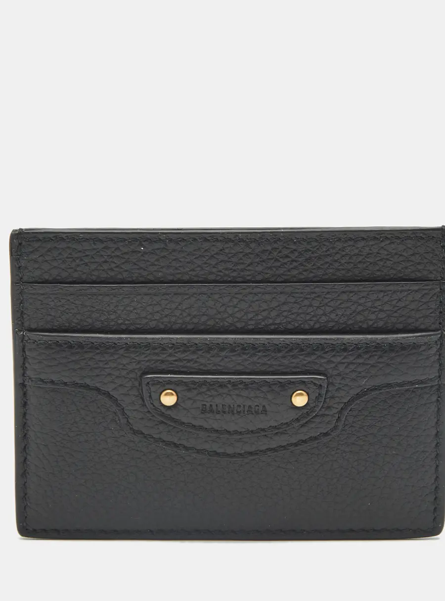 Balenciaga Neo Classic Black Leather Card Holder