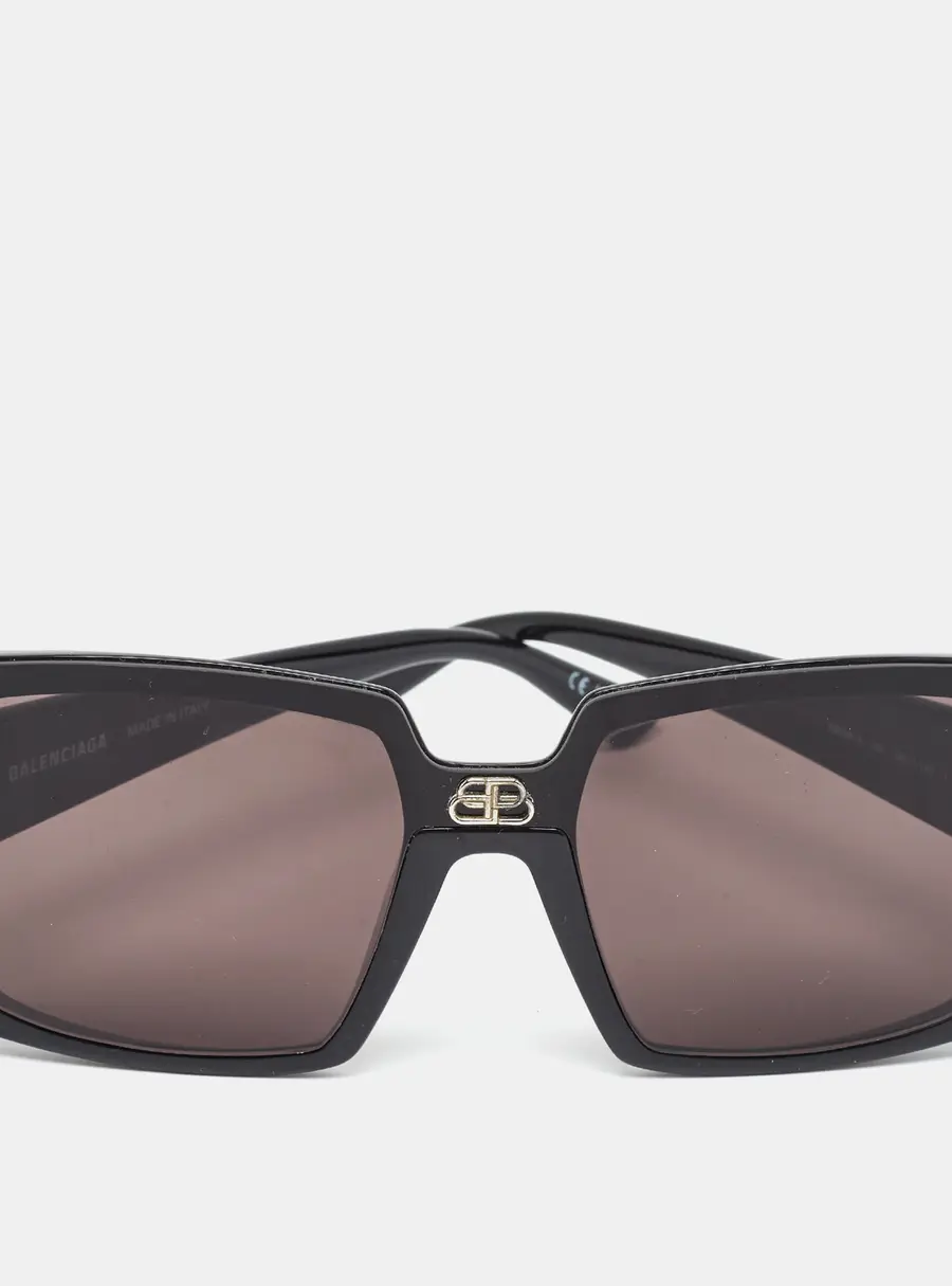 Balenciaga Black BB0081S Shield Sunglasses