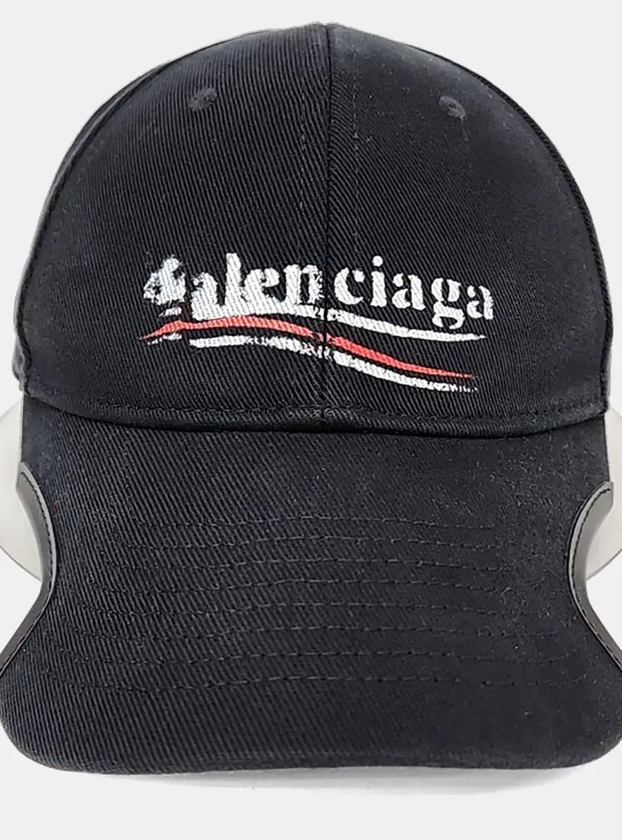 Balenciaga Black Cotton Cap