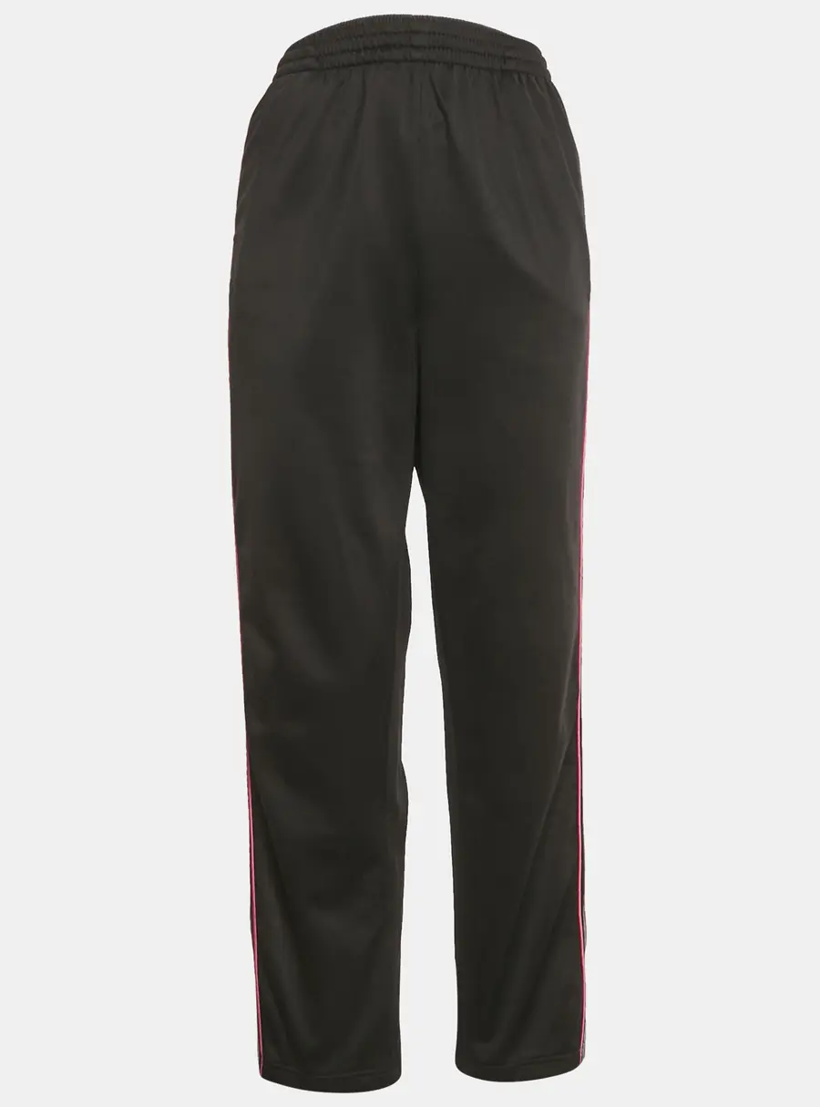Balenciaga Black Synthetic Logo Stripe Detail Track Pants S