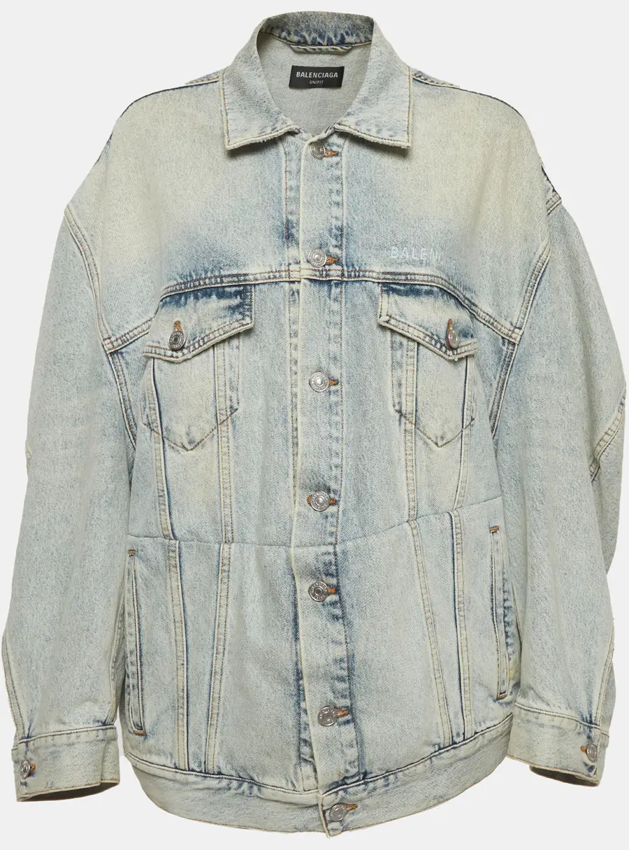 Balenciaga Blue Denim Oversized Unifit Jacket XXS