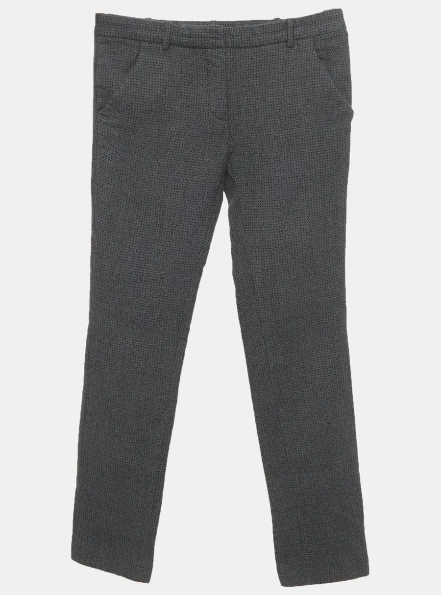 Balenciaga Grey Jacquard Skinny Trousers S