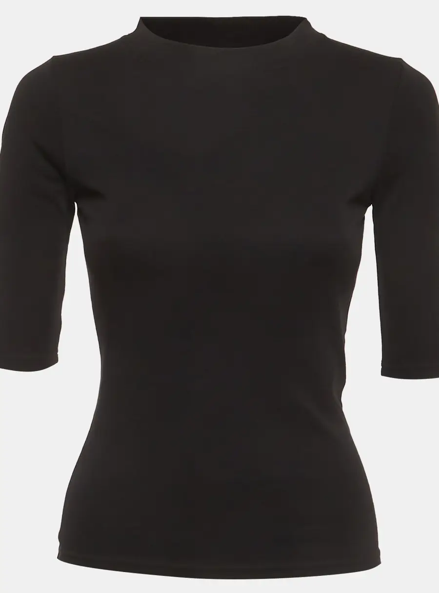 Balenciaga Black Jersey 3/4 Sleeve Crewneck T-Shirt M