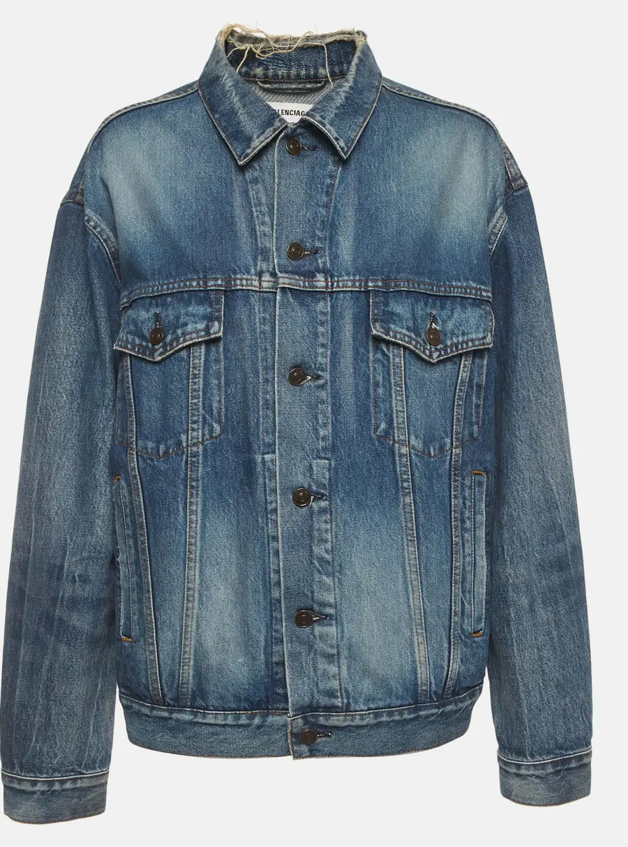 Balenciaga Blue Denim Long Sleeve Denim Jacket XS