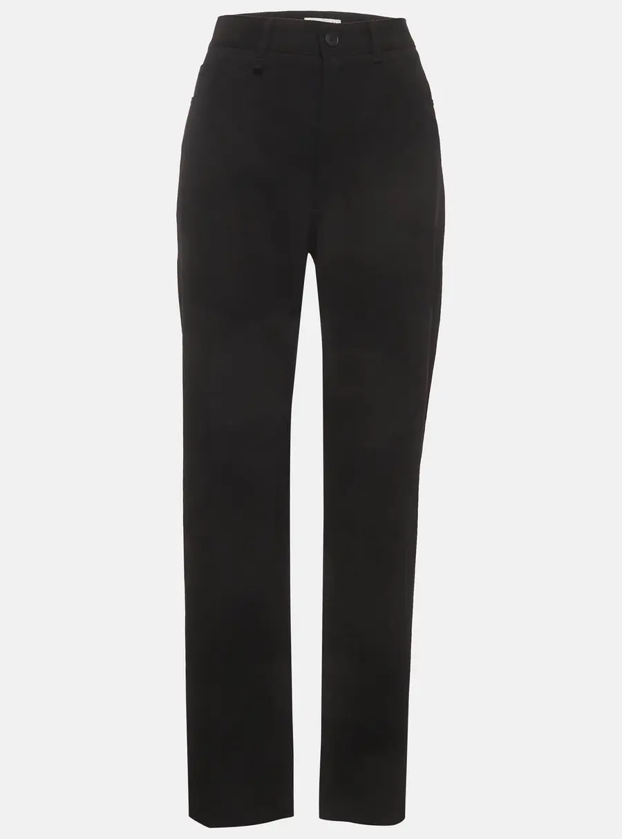 Balenciaga Black Wool Blend Straight Leg Tailored Pants M