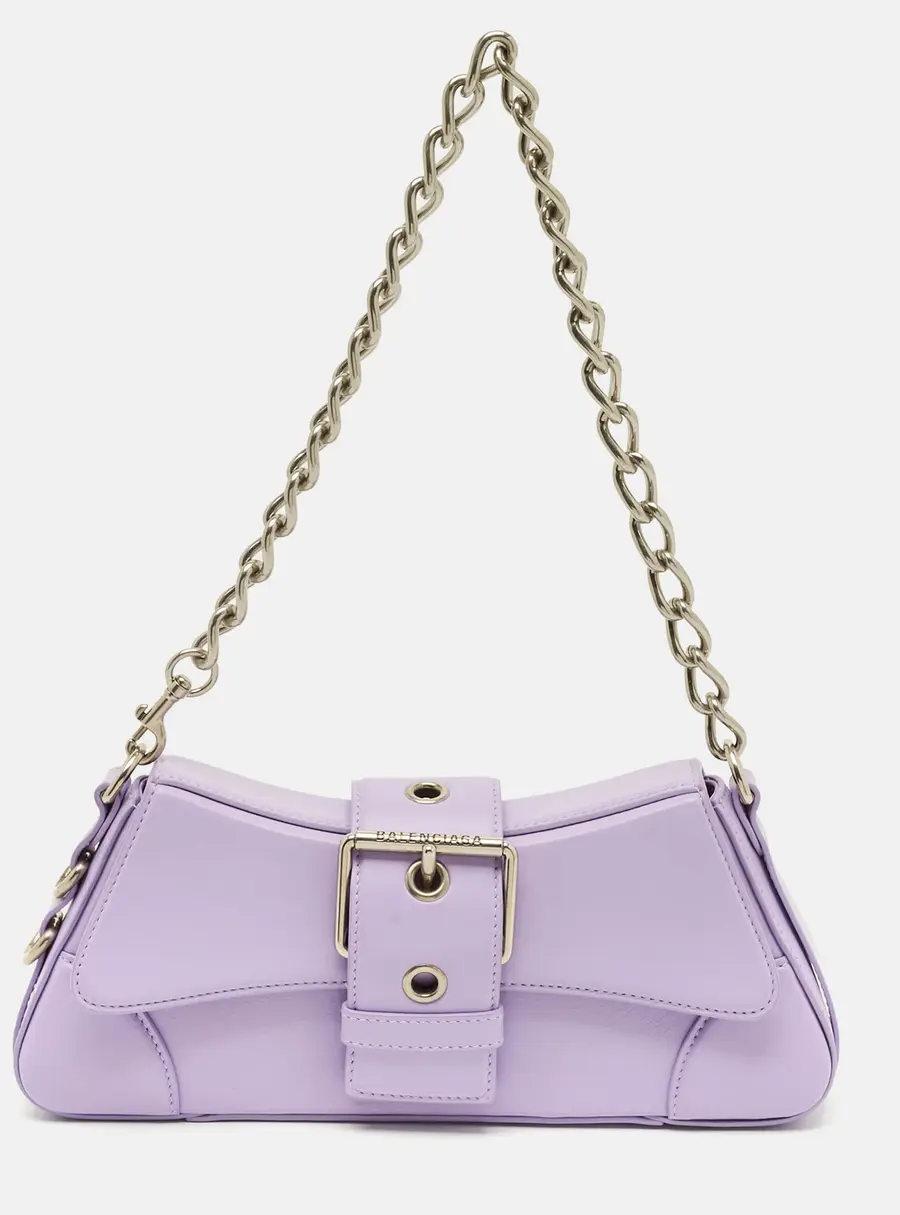 Balenciaga Lindsay Small Light Purple Leather Shoulder Bag