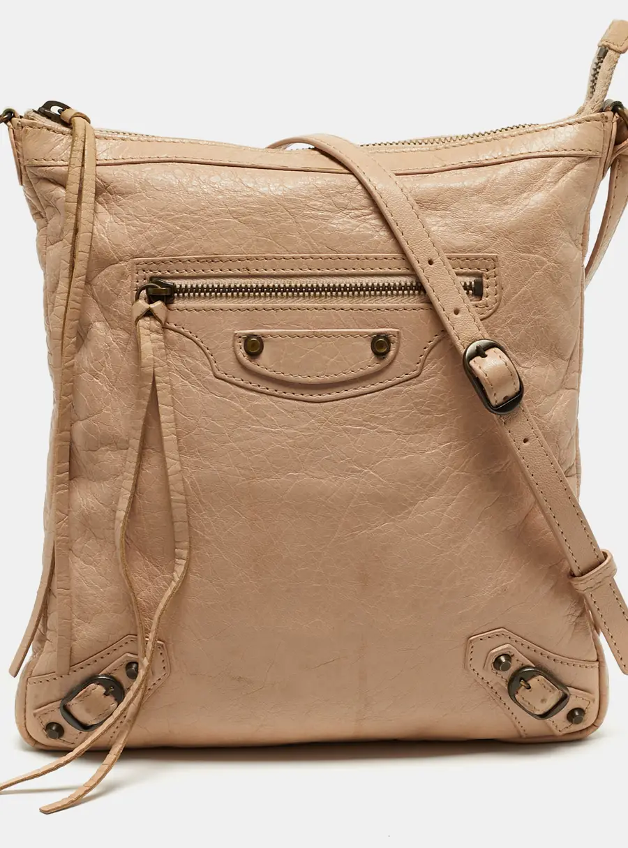Balenciaga Classic Pink Leather Crossbody Bag