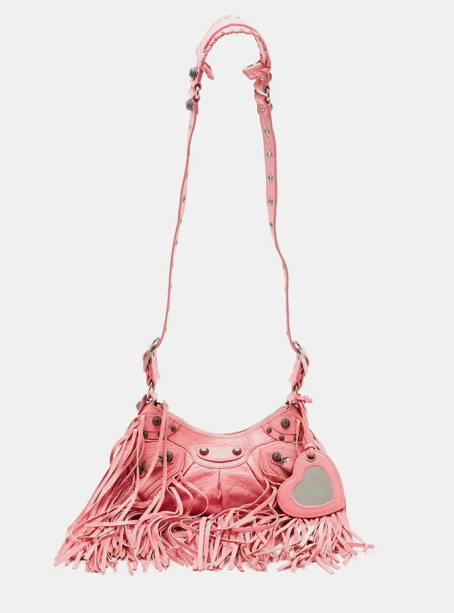 Balenciaga Le Cagole XS Pink Leather Shoulder Bag