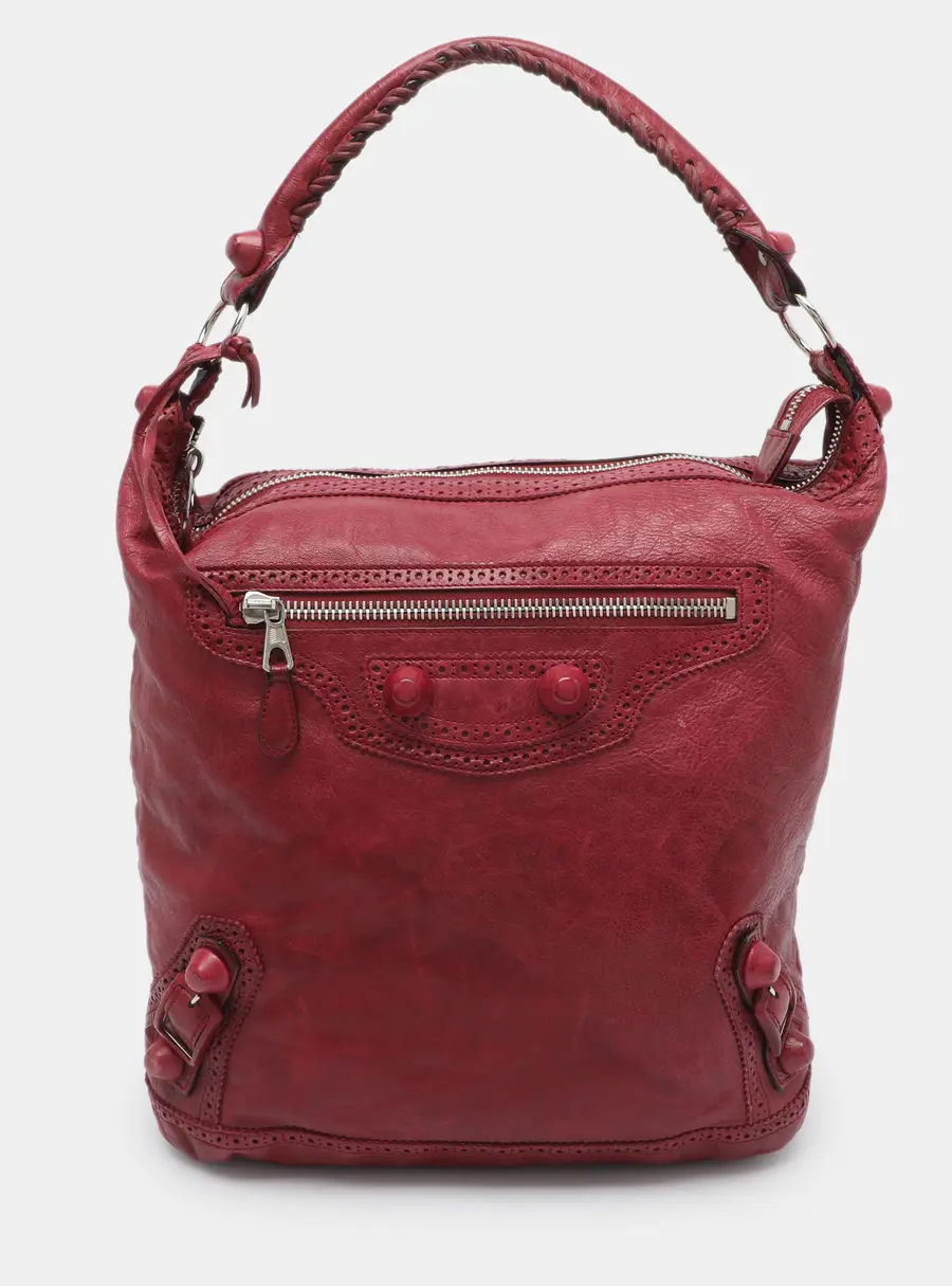 Balenciaga CGH Day Dark Pink Leather Hobo
