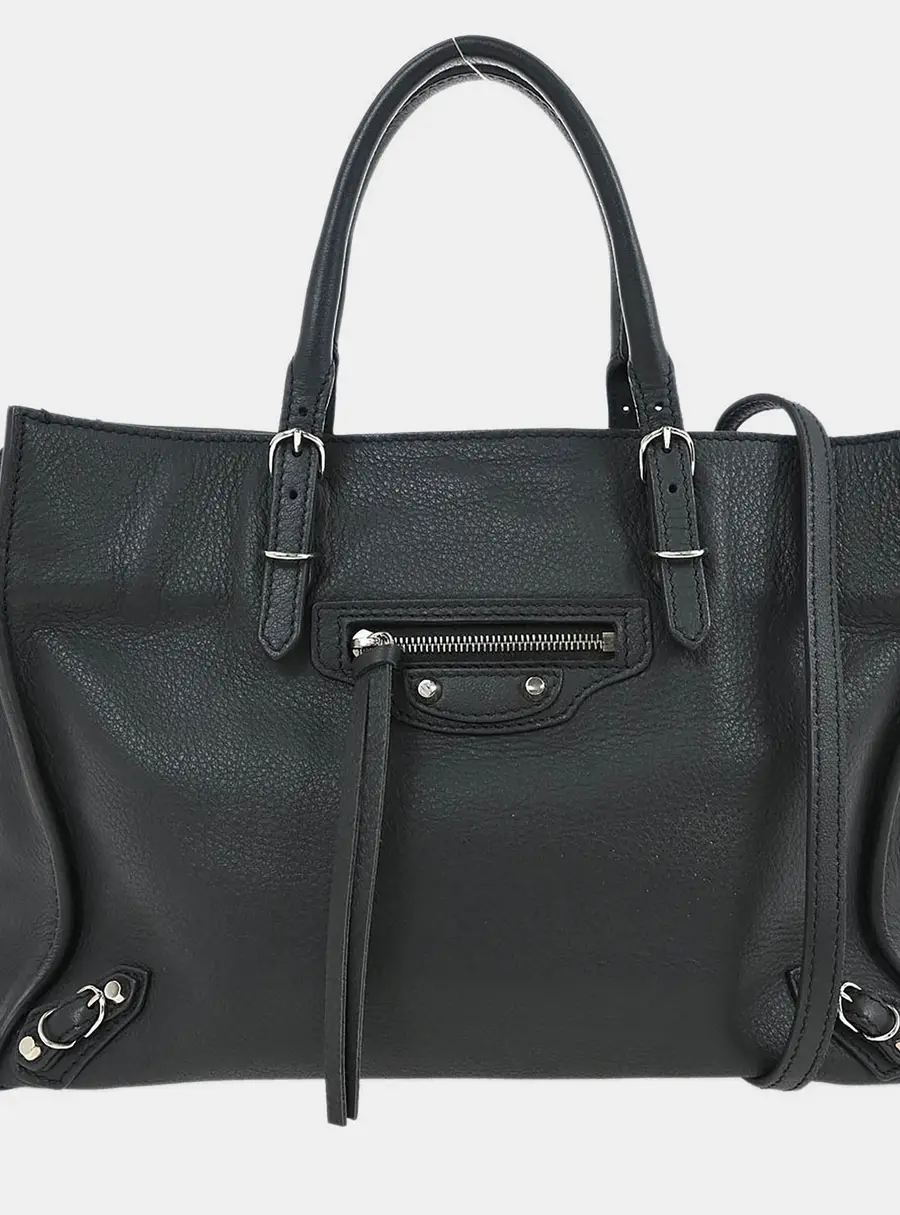 Balenciaga Papier Mini A4 Black Leather Shoulder Bag