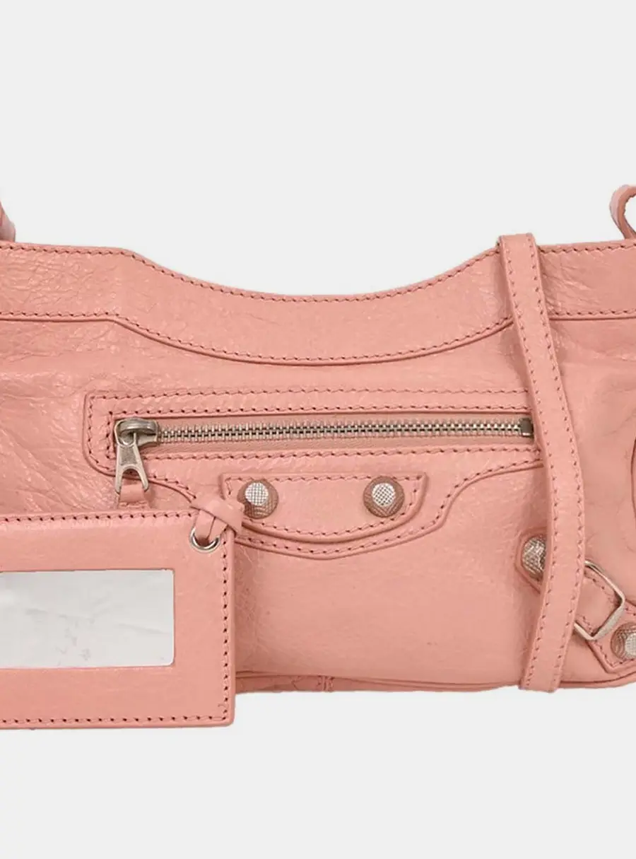Balenciaga Pink Leather Hip Shoulder Bag
