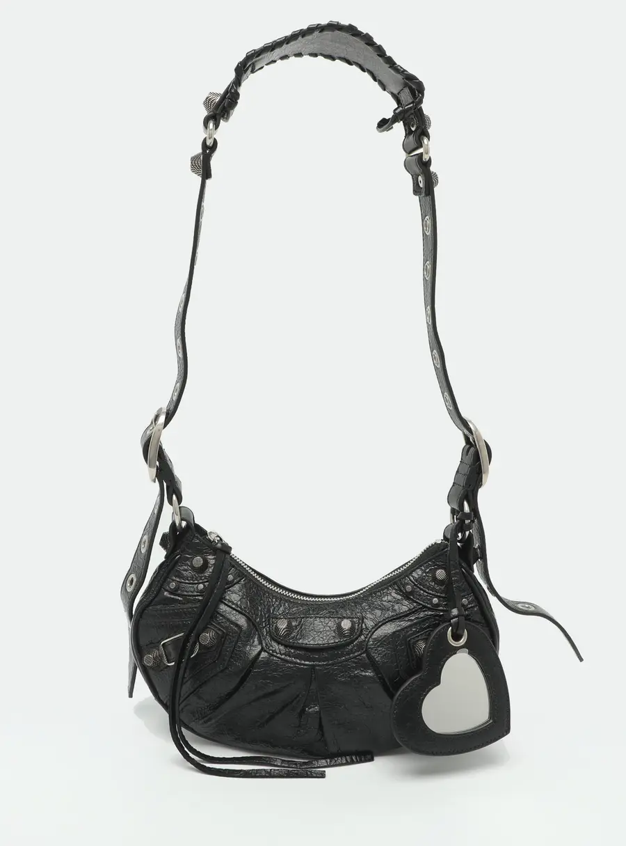 Balenciaga Le Cagole XS Black Leather Shoulder Bag